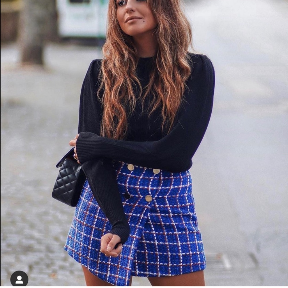 NWT Mango Tweed Mini Skirt